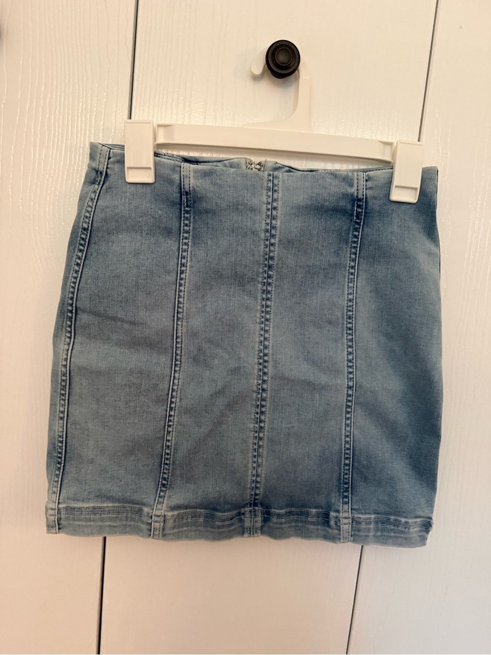 Free People Denim Panel Mini Skirt— Size 6